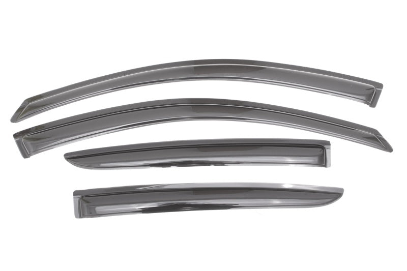 AVS 12-18 Nissan Versa (Excl. Hatch) Ventvisor Outside Mount Window Deflectors 4pc - Smoke - Burkken Auto Parts