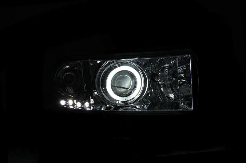 ANZO 1994-2001 Dodge Ram Projector Headlights w/ Halo Chrome - Burkken Auto Parts
