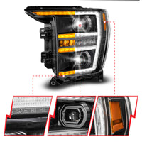 ANZO 21-23 Ford F150 LED Projector Headlight w/Switchback+Sequential - Black (Driver Side Only) - Burkken Auto Parts
