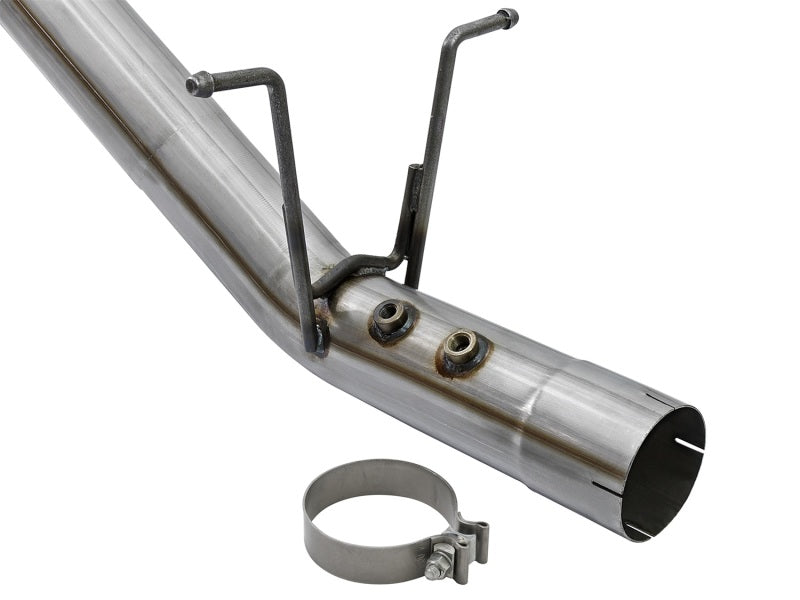 aFe Victory Series 4in 409-SS DPF-Back Exhaust w/ Dual Polished Tips 2017 GM Duramax V8-6.6L(td) L5P - Burkken Auto Parts