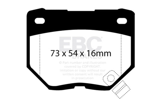 EBC 98-03 Nissan Skyline (R34) 2.5 GT (200) Greenstuff Rear Brake Pads - Burkken Auto Parts