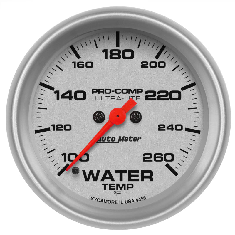 Autometer Ultra-Lite 2-5/8in 100-260F Water Temp Gauge - Digital Stepper Motor - Burkken Auto Parts