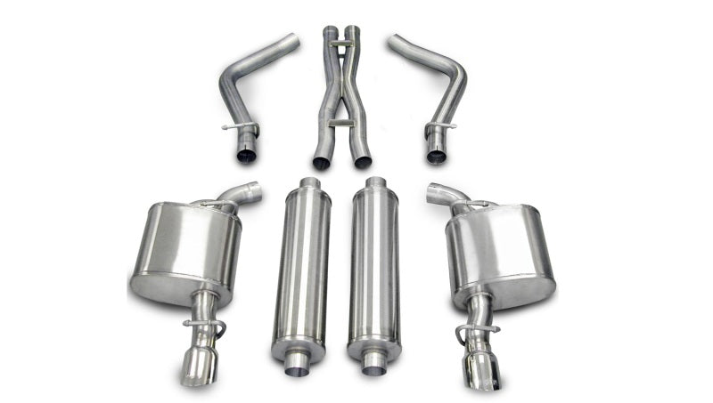 Corsa 2005-2010 Dodge Charger No Towing Hitch R/T 5.7L V8 Polished Xtreme Cat-Back Exhaust - Burkken Auto Parts