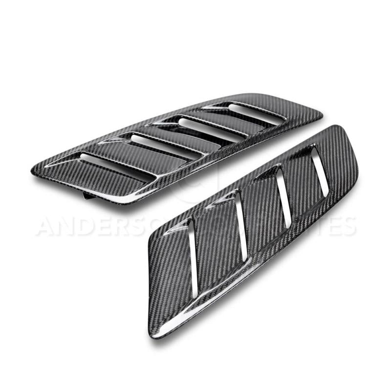 Anderson Composites 2015-2017 Ford Mustang Type-AB Carbon Fiber Hood Vents - Burkken Auto Parts