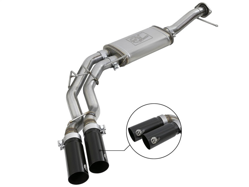 aFe Rebel Series Exht 3in SS Middle Side Exit CB w/ Black Tips 11-14 Ford F150 Ecoboost V6 3.5L (tt) - Burkken Auto Parts