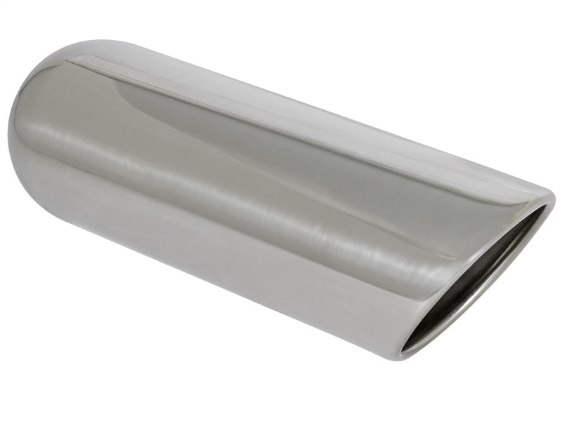 aFe MACHForce XP Exhausts Tips SS-304 EXH Tip 3In x 4Out x 12L Sgl-Ang Weld On - Burkken Auto Parts