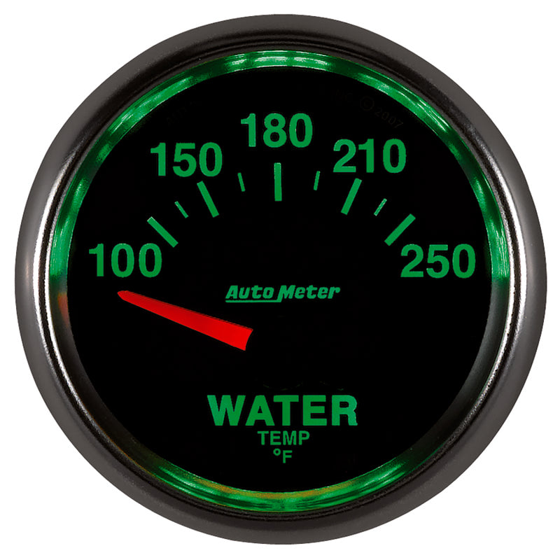Autometer GS 52mm 100-250 Deg F Short Sweep Electronic Water Temperature Gauge - Burkken Auto Parts