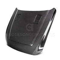 Anderson Composites 15-17 Ford Mustang (Excl. GT350/GT350R) Super Snake Double Sided Hood - Burkken Auto Parts
