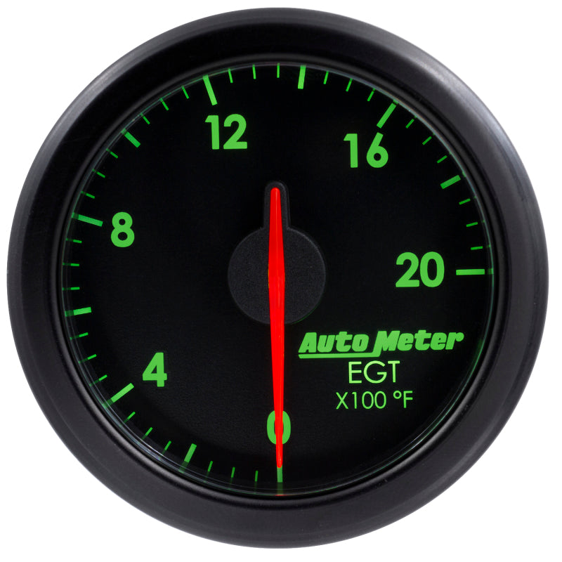 Autometer Airdrive 2-1/16in EGT Gauge 0-2000 Degrees F - Black - Burkken Auto Parts