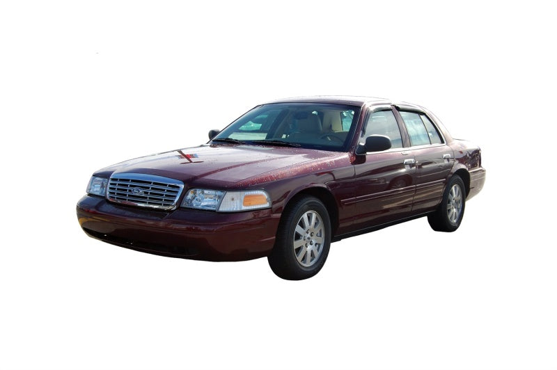 AVS 98-11 Ford Crown Victoria (Short Rears) Ventvisor Outside Mount Window Deflectors 4pc - Smoke - Burkken Auto Parts