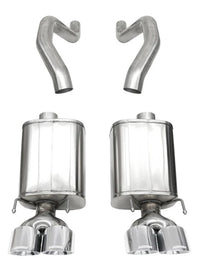 Corsa 06-13 Chevy Corvette C6 Z06 7.0L / 09-13 ZR1 6.2L Polished Axle-Back Exhaust w/4.5in Twin Tips - Burkken Auto Parts