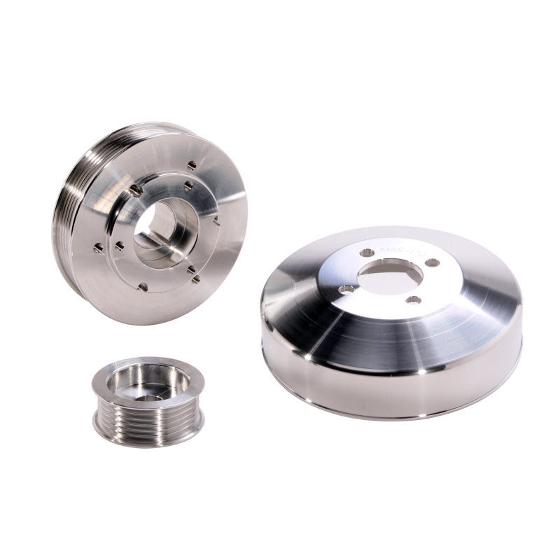 BBK 97-04 Ford F150 Expedition 4.6 5.4 Underdrive Pulley Kit - Lightweight CNC Billet Aluminum (3pc) - Burkken Auto Parts