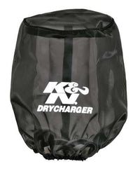 K&N Drycharger Air Filter Wrap Round Tapered Black 5.375in Base ID x 4.375in Top ID x 7 H - Burkken Auto Parts