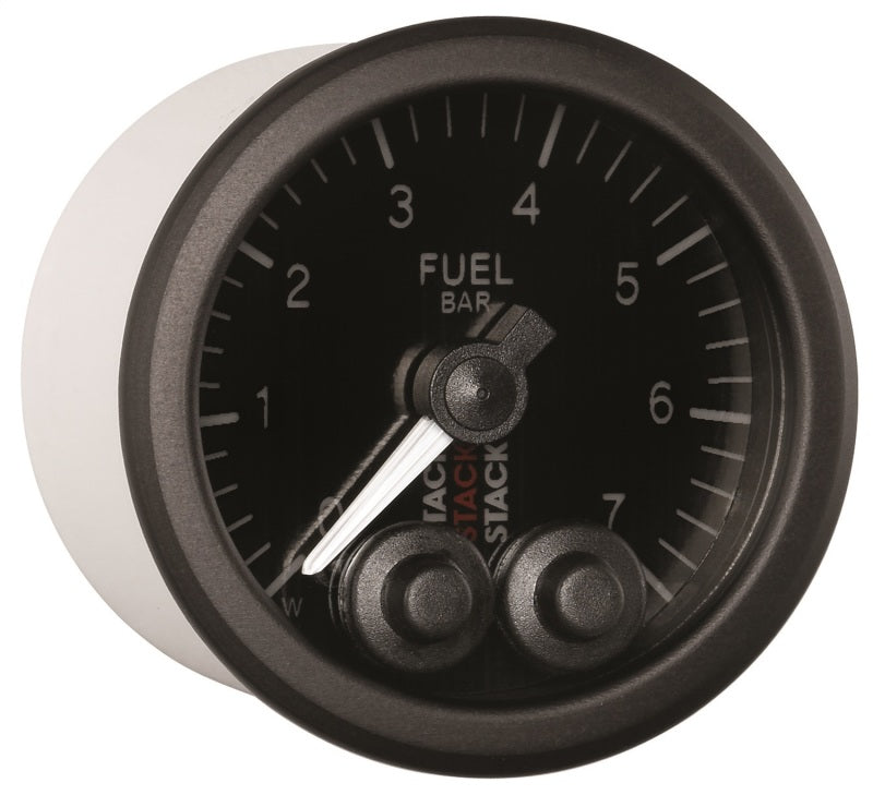 Autometer Stack 52mm 0-7 Bar M10 Male Pro-Control Fuel Pressure Gauge - Black - Burkken Auto Parts