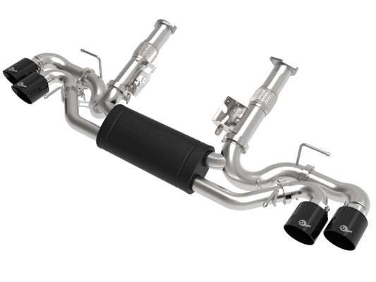 aFe MACH Force-Xp 2-1/2in 304SS Cat-Back 2020 Chevy Corvette (C8) 6.2L - Black Tip - Burkken Auto Parts