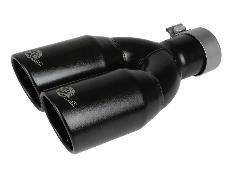 aFe Rebel Series 2.5in 409 SS Axle-Back Exhaust System Black 07-18 Jeep Wrangler (JK) V6-3.6L/3.8L - Burkken Auto Parts