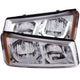 ANZO 2003-2006 Chevrolet Silverado 1500 Projector Headlights w/ U-Bar Chrome - Burkken Auto Parts