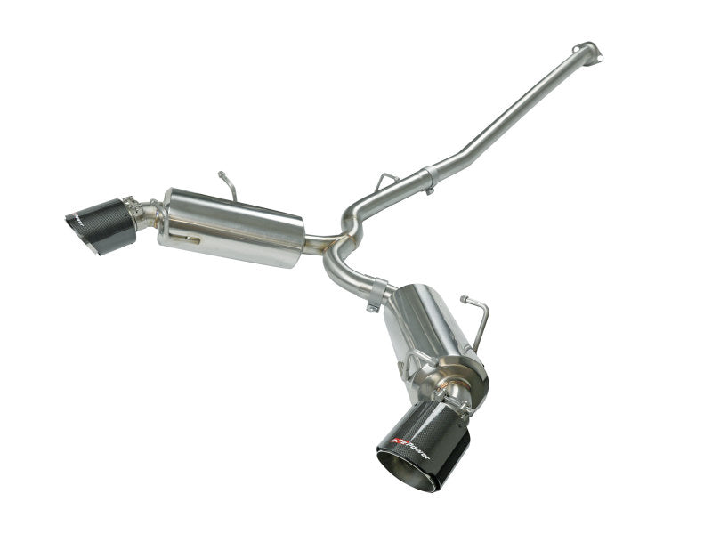 aFe Takeda Exhaust Axle-Back 13-15 Scion FRS / Subaru BRZ 304SS Carbon Fiber Dual Tips Exhaust - Burkken Auto Parts