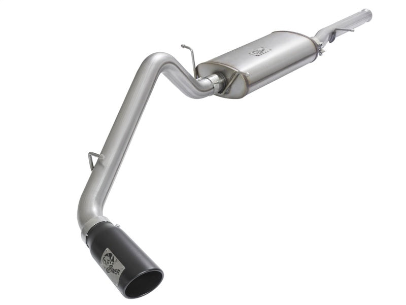 aFe MACHForce XP Exhausts Cat-Back Black Tip 09-17 GM Silverado 1500 4.3/5.3L RegCab SB/LB - Burkken Auto Parts