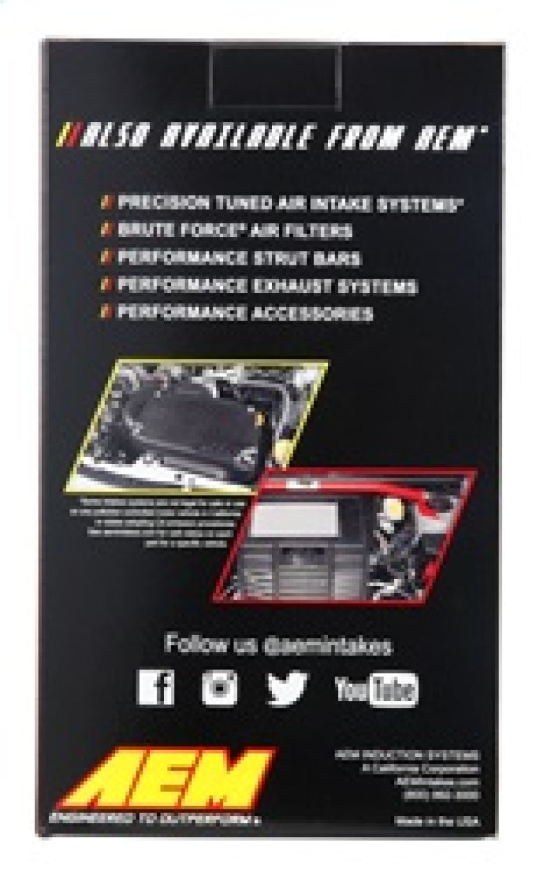 AEM 3.25 in DRY Flow Short Neck 9 in Element Filter - Burkken Auto Parts