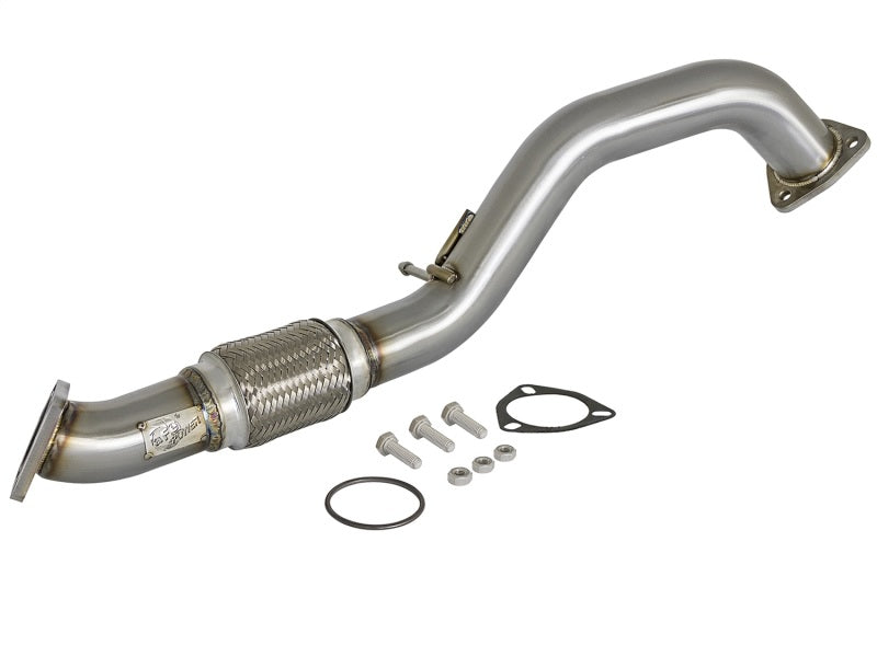 aFe Power Elite Twisted Steel 16-17 Honda Civic I4-1.5L (t) 2.5in Rear Down-Pipe Mid-Pipe - Burkken Auto Parts