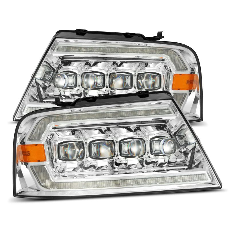 AlphaRex 04-08 Ford F150 / 06-08 Lincoln Mark LT NOVA LED Proj Headlights Chrome w/Activ Light/Seq - Burkken Auto Parts