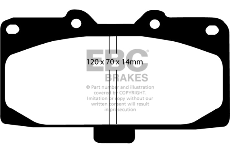 EBC 89-95 Nissan Skyline (R32) 2.6 Twin Turbo GT-R Redstuff Front Brake Pads - Burkken Auto Parts