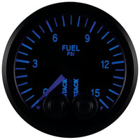 Autometer Stack 52mm 0-15 PSI 1/8in NPTF Male Pro-Control Fuel Pressure Gauge - Black - Burkken Auto Parts