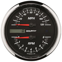 Autometer Pro-Cycle Gauge Tach/Speedo 4 1/2in 8K Rpm/120 Mph Black - Burkken Auto Parts