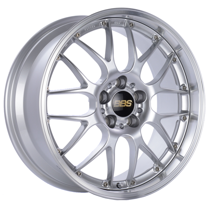 BBS RS-GT 18x8.5 5x112 ET32 PFS Diamond Silver Center Diamond-Cut Rim Wheel - PFS/Clip Req - Burkken Auto Parts