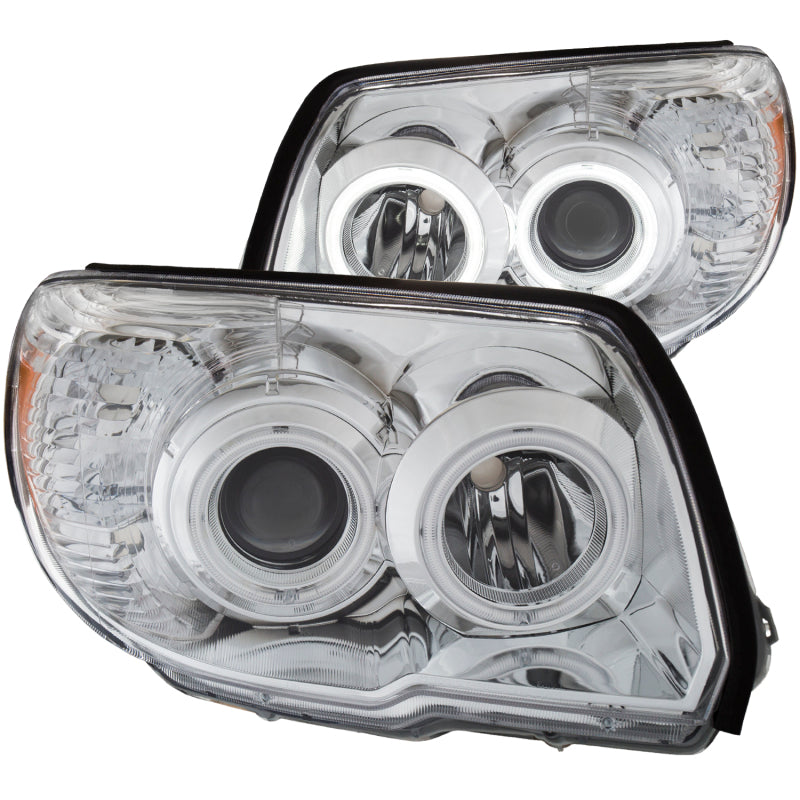 ANZO 2006-2009 Toyota 4Runner Projector Headlights w/ Halo Chrome - Burkken Auto Parts