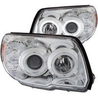 ANZO 2006-2009 Toyota 4Runner Projector Headlights w/ Halo Chrome - Burkken Auto Parts