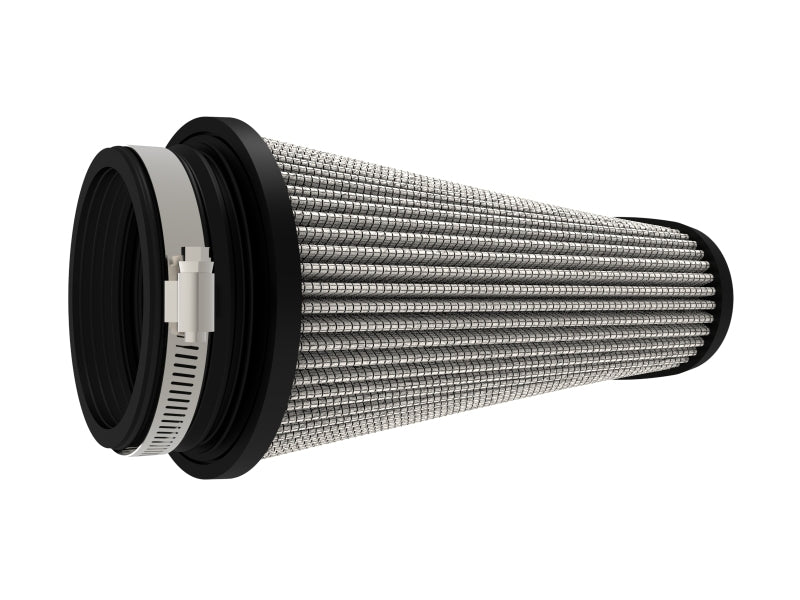 aFe Magnum FLOW Pro DRY S Universal Air Filter 3.5in Flange 5.75x5in Base 6x2.75in Top 6.5in Height - Burkken Auto Parts