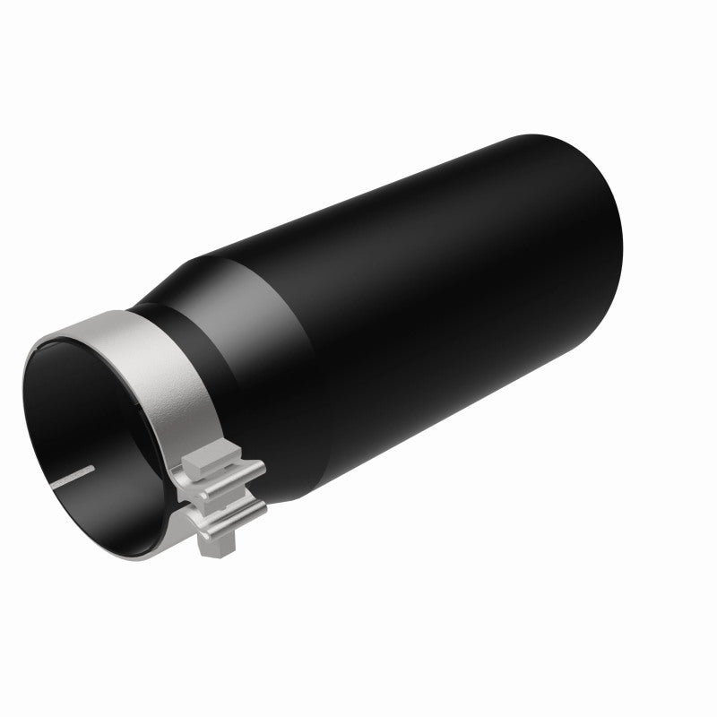 MagnaFlow Tip Stainless Black Coated Single Wall Round Single Outlet 5in Dia 4in Inlet 13in L - Burkken Auto Parts