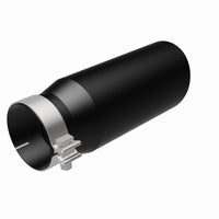 MagnaFlow Tip Stainless Black Coated Single Wall Round Single Outlet 5in Dia 4in Inlet 13in L - Burkken Auto Parts