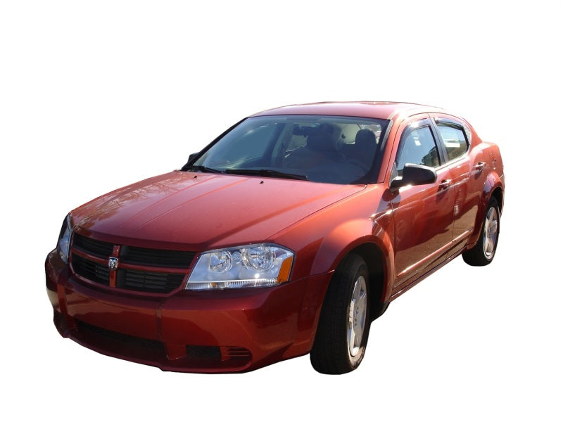 AVS 08-14 Dodge Avenger Ventvisor In-Channel Front & Rear Window Deflectors 4pc - Smoke - Burkken Auto Parts