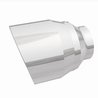 MagnaFlow Tip Stainless Double Wall Round Single Outlet Polished 4.5in DIA 2.5in Inlet 5.75in Length - Burkken Auto Parts