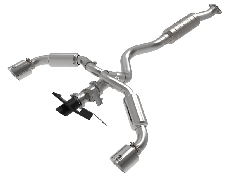 aFe 23-24 Toyota GR Corolla L3 1.6L (t) Gemini XV 3in to 2-1/2in Cat Back Exhaust w/ Polished Tips - Burkken Auto Parts