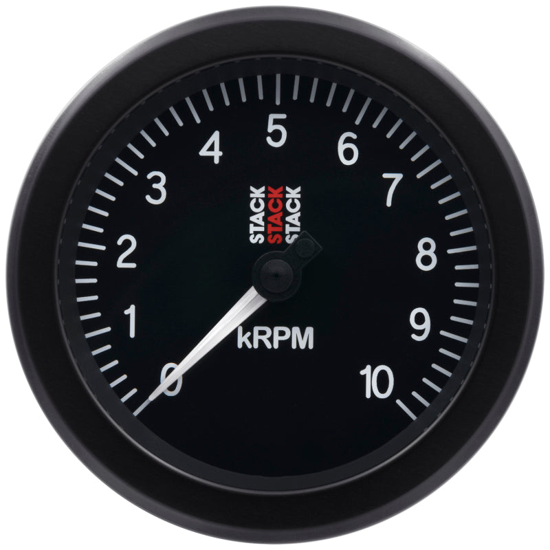 Autometer Stack Sport 88mm 0-10K RPM Tachometer - Black - Burkken Auto Parts