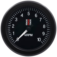 Autometer Stack Sport 88mm 0-10K RPM Tachometer - Black - Burkken Auto Parts