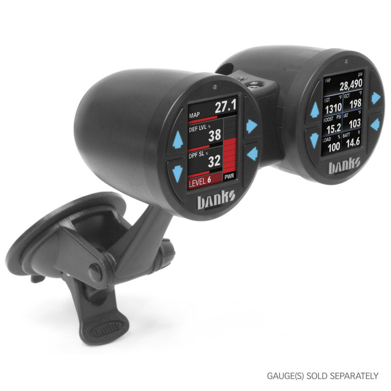 Banks Power Dual Gauge Pod Suction Mount For iDash 1.8 And 52mm Gauges - Burkken Auto Parts