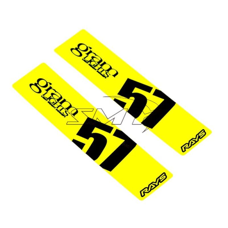 Gram Lights 57DR/57CR Spoke Sticker Luminous Yellow (2 PCS) - Burkken Auto Parts