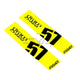 Gram Lights 57DR/57CR Spoke Sticker Luminous Yellow (2 PCS) - Burkken Auto Parts