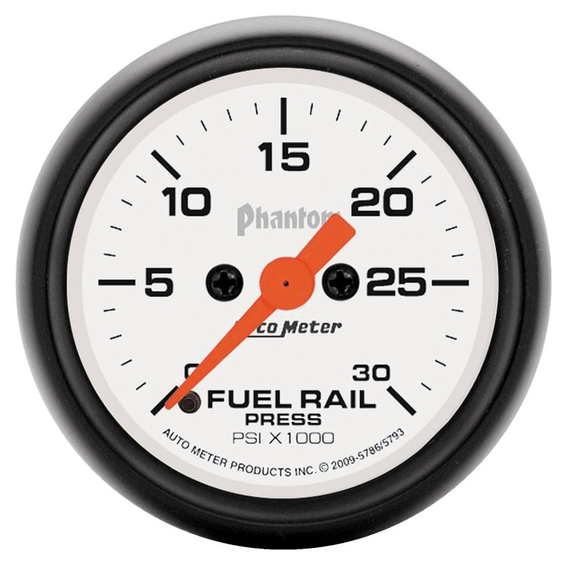 Autometer Phantom 2-1/16in 30K PSI Digital Stepper Motor Fuel Rail Pressure Gauge - Burkken Auto Parts