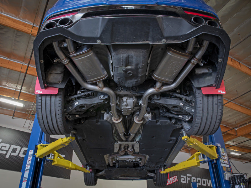 aFe Gemini XV 2.5in 304 SS Cat-Back Exhaust w/Cut-Out 18-22 Kia Stinger V6 3.3L - Burkken Auto Parts