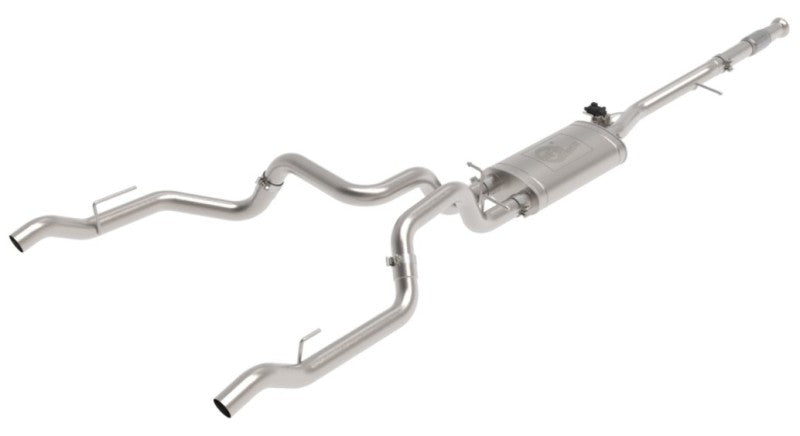 aFe Gemini XV 3in 304 SS Cat-Back Exhaust w/ Cutout 19-21 GM Silverado/Sierra 1500 V8 - Burkken Auto Parts