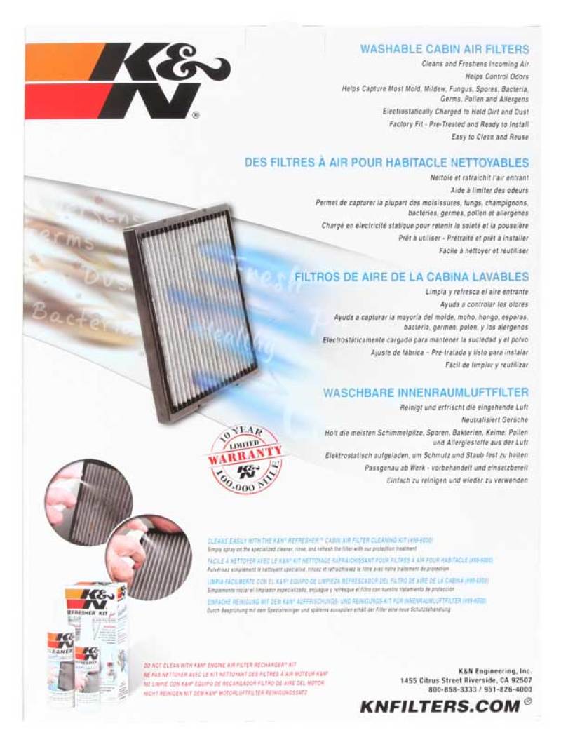 K&N Replacement Cabin Air Filter - Burkken Auto Parts