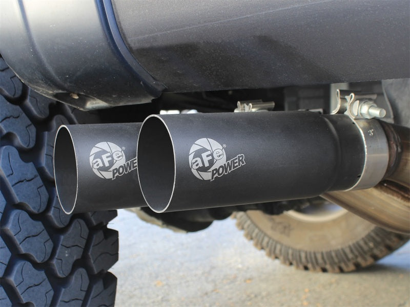 aFe Rebel Series Exht 3in SS Middle Side Exit CB w/ Black Tips 11-14 Ford F150 Ecoboost V6 3.5L (tt) - Burkken Auto Parts