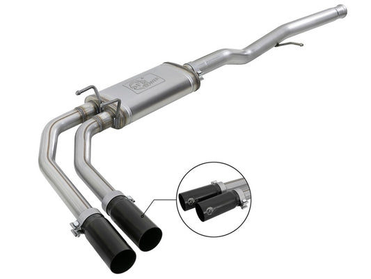 aFe Rebel Series 3in to 2.5in 409 SS Cat-Back Exhaust w/ Black Tips 09-18 GM Silverado/Sierra 5.4L - Burkken Auto Parts