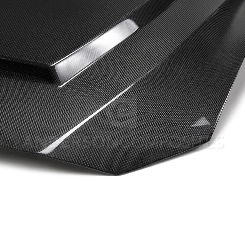 Anderson Composites 2018 Ford Mustang Super Snake Double Sided Carbon Fiber Hood - Burkken Auto Parts